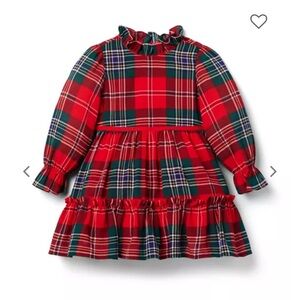 Janie and Jack Red Plaid Kids Dress